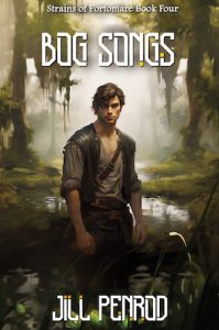cover of Bog Songs with a fantasy character standing in a swamp