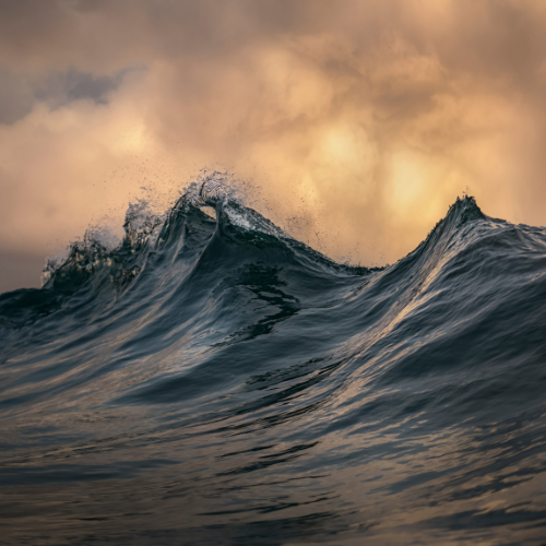 waves in a stormy sea