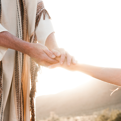 Jesus grasping someone&amp;amp;#039;s hand