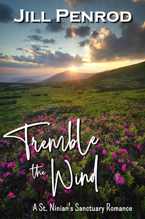 Tremble the Wind cover, with a meadow at sunrise