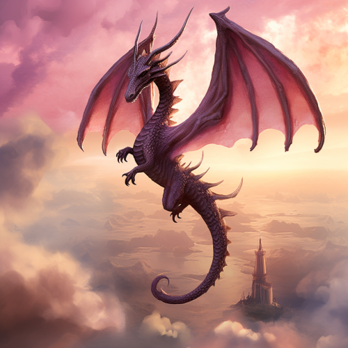 dragon flying across Drekistrond