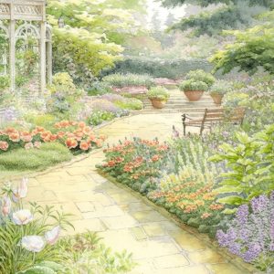 Watercolor garden